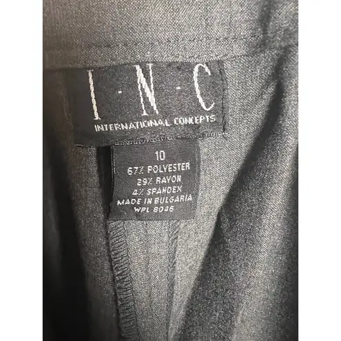 INC International Concepts Gray Wide Leg Trouser Dress Slack Pants Size 10