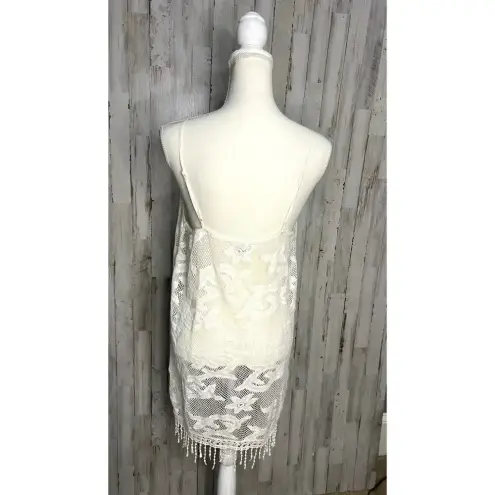 Aerie ‎ Women's Medium Ivory Lace Hi-Low Swimsuit Coverup Dress