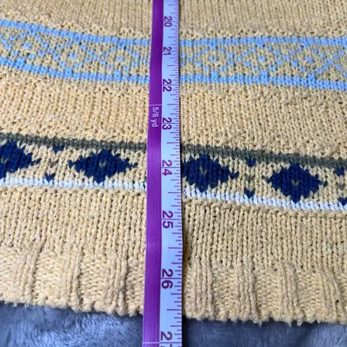 Northern Reflections Vintage Fair Isle Knit Sweater Vest Womens Large Yellow