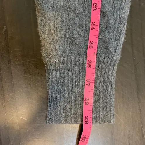 Ralph Lauren Sport Wool Blend Rabbit Gray Cable Knit Crew Neck Sweater Preppy Gray Size M