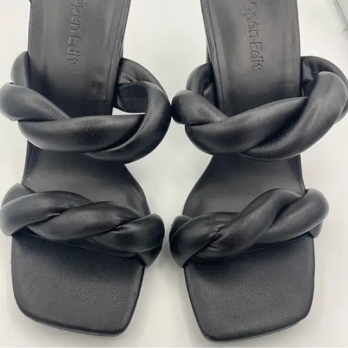 Open Edit Remmy twist black heeled sandals women Size 5M