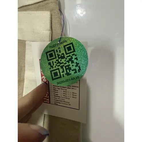 Abercrombie & Fitch  Tan White Linen Wrap Mini Skort Mini Skirt Womens Size Small