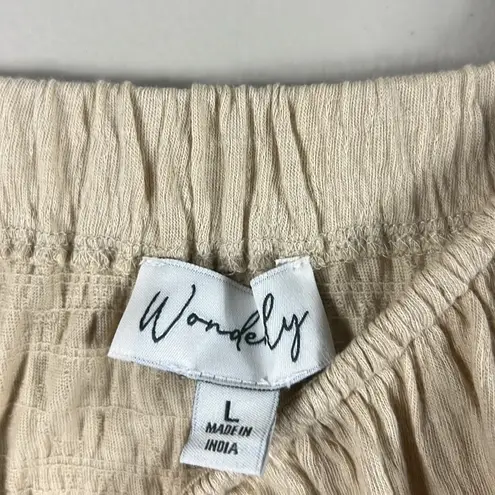 Wonderly  NWT Tassel Tan Tiered Ruffle Mini Dress