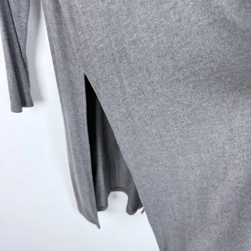 Beyond Yoga NWT High Slits Long Duster Cardigan Heather Gray Size Large L NEW