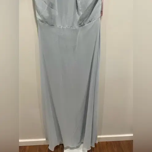 After Six  High Neck Halter‎ Backless Maxi Dress In Mist Size 8