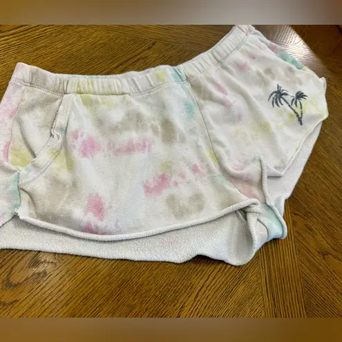 Women’s Greyson Threads Tie Dye Loungewear Shorts Small White