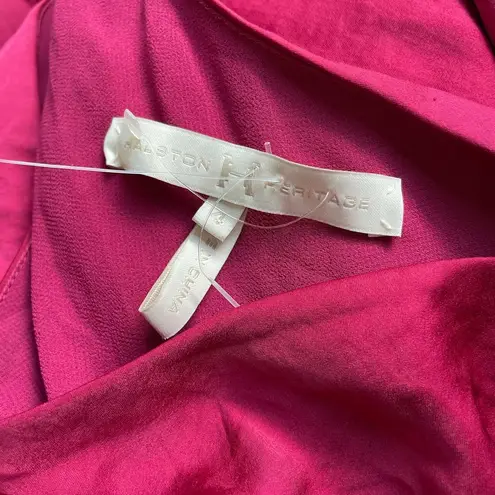 Halston Heritage Berry One shoulder evening gown formal bridesmaid winter