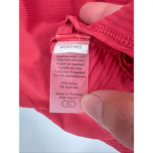 Calia Women's Apricot Pink Aura Honeycomb Flutter Sleeve Golf Polo Shirt Size XL