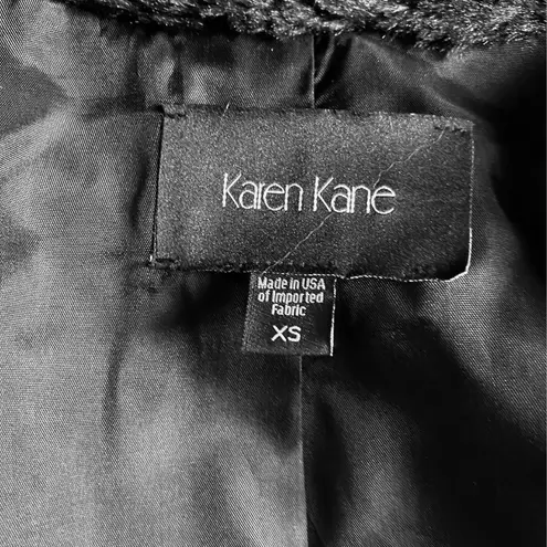 Karen Kane Faux Fur Wide Lapel Evening Jacket Black XS