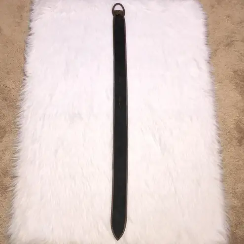 Genuine Leather Women’s Brown Loop Design Belt with Oval Buckle