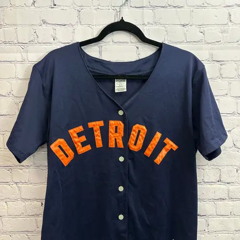Victoria's Secret PINK MLB Collection Detroit Tigers Baseball Jersey Medium Blue