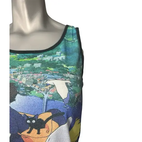 Kiki's Delivery Service Studio Ghibli Tombo Tank Top Medium Black Multicolor