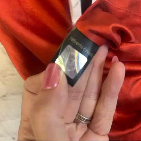 Roberto Cavalli Stunning RARE vintage designer silk dress 2005 tags snake gems S