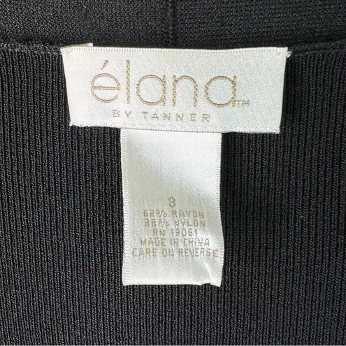 e’lana by Tanner Size 3 Black Super Stretchy Tank Top Tunic