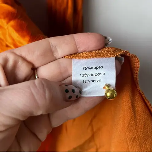 Karina Grimaldi Penelope Safran Copper Orange Satin Solid Mini Wrap Dress XS NWT