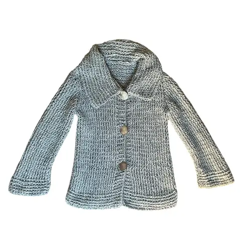 Vintage Chunky Chenille Knit Coat/Cardigan – Gray Paris European Sweater Size M