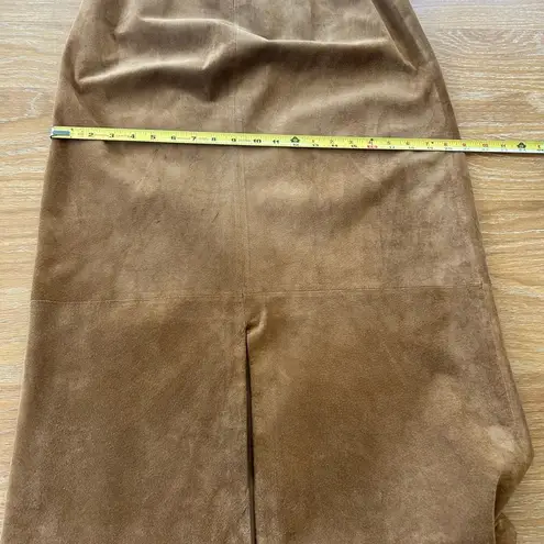 Kate Hill Tan Suede Maxi Skirt