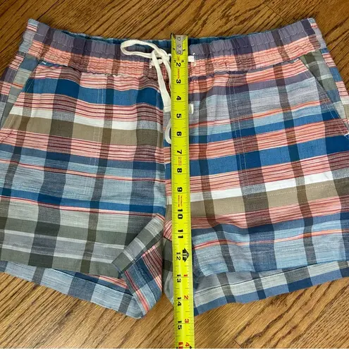 Caslon | Blue Nichole Plaid Stretch Multi Colored Shorts Size M