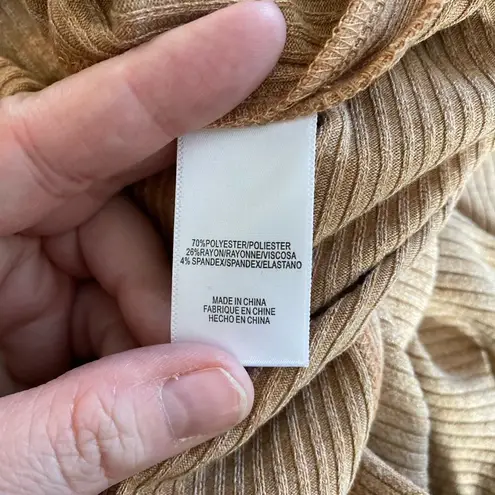 Charles Henry NWT mocha ribbed sweater dress with slit XS