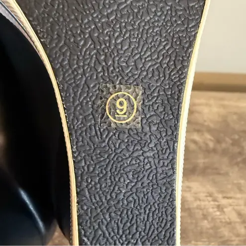 Pierre Dumas  Black Faux Leather Wedges Shoes Women’s Size 9 thumbnail 12