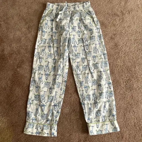 Roller Rabbit NEW NWOT Sleepy Sloth Liza Lounge Set Pants & Top Pajamas Size nXS