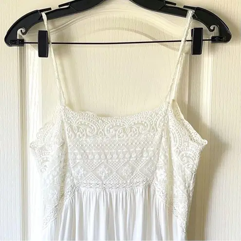 Spell Peaches Lace Slip Dress Boho Ivory Midi White Small EUC