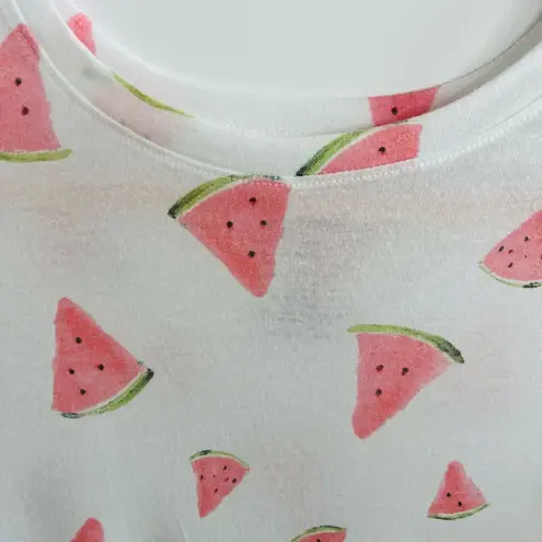 Cold Crush White and Pink Watermelon Print Short Sleeve Tee Size M