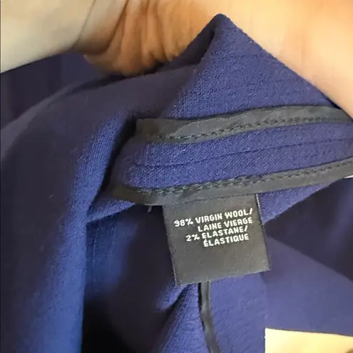 Lafayette 148 Navy Wool Sheath Dress $798 24W Plus Size Blue