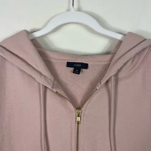 J.Crew  Oversized University Terry Zip Up Hoodie With Crew Logo in Luxury Camel