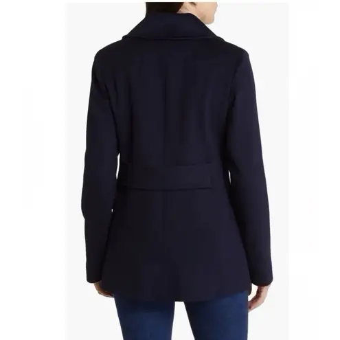 Fleurette Women’s Reese Midnight Double Breasted Wool Peacoat Size 0 Blue
