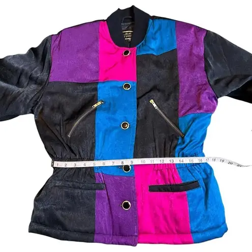 Vintage ‘90s Mulberry Street Velvet Winter Coat Funky 80s 90s Retro Funky Vibes Black Size M