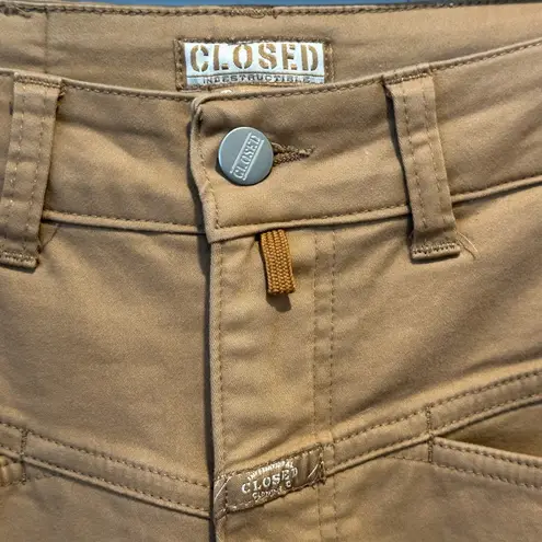 CLOSED Petal Pushers Designer High Waisted Brown Straight Leg Minimalist Jeans Tan Size 26