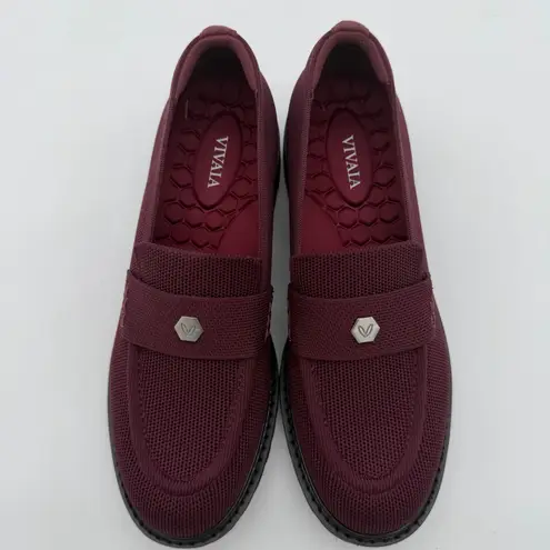 Vivaia Francesca Platform Chunky Penny Minimalist Preppy Bordeaux Loafers 9 Purple