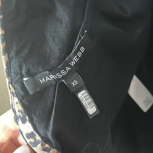 Marissa Webb Diane lightweight canvas Cheetah Print Top size XS Brown