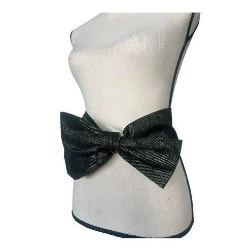 Echo Black Belt with Classic Bow Design Size 10