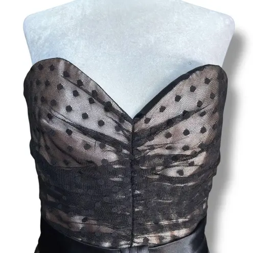 Gunne Sax Deadstock 90s Jessica McClintock Strapless Polka Dot Tulle HoCo Party