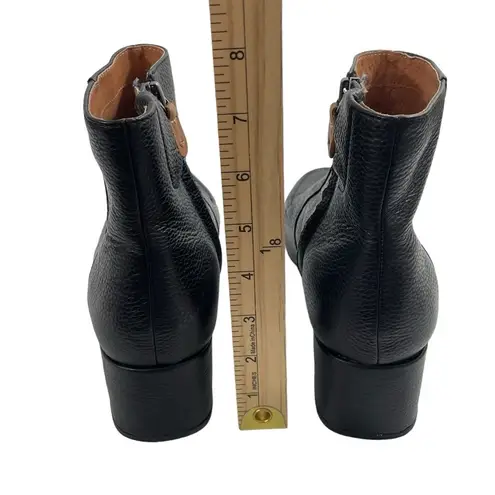 Gentle Souls Kenneth Cole Ella Apron Bootie Black Leather Ankle Boots 9.5 Shoes