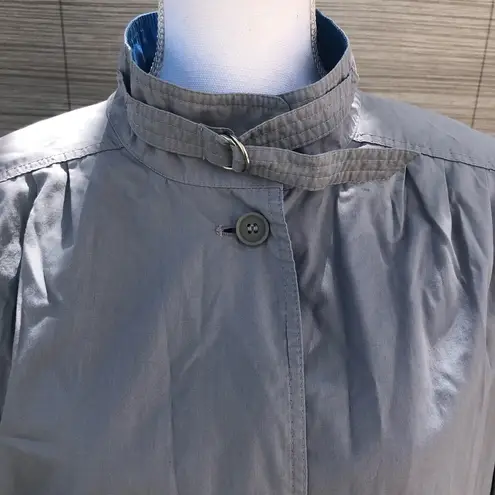 London Fog gray long Windbreaker coat Jacket Size 12