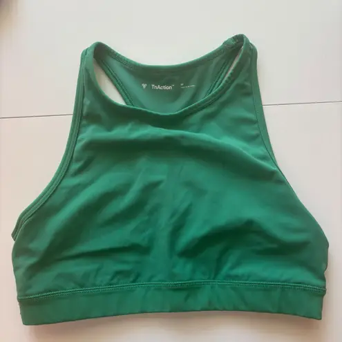TNA Triaction Green Racerback Sports Bra Medium Workout Gym Activewear