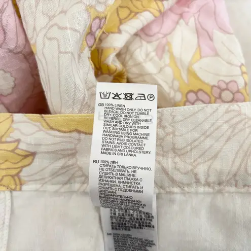 Reiss Print Sky Linen Printed Shorts