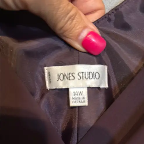 Jones Studio Purple V-Neck Sheath Dress Midi