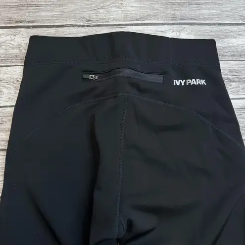 Ivy Park Women's Elastic Waist Crop Running Leggings Black White S SM Small Gym