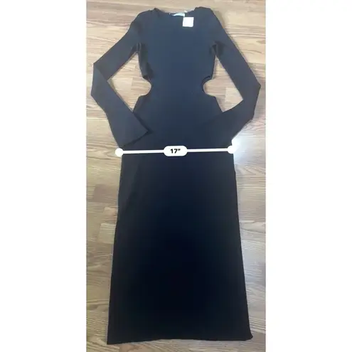 Mach & Mach bodycon Ribbed Cutout Long Sleeve Sweater Dress size L