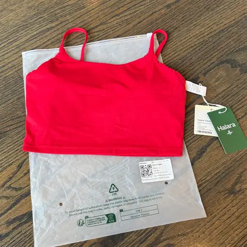 Halara UltraSculpt Cropped Yoga Tank Top red “auroa orange” XS NWT