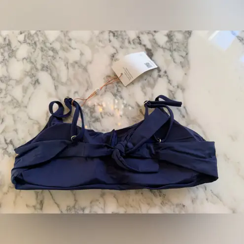 Quince NWOT Women's Scoop Neck Bikini Top Navy Blue Size Medium