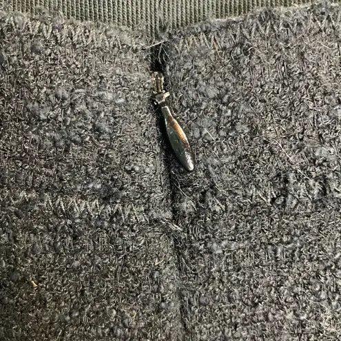 Moschino Black Wool Tweed Classic Straight MIDI Skirt W-384 Size 8