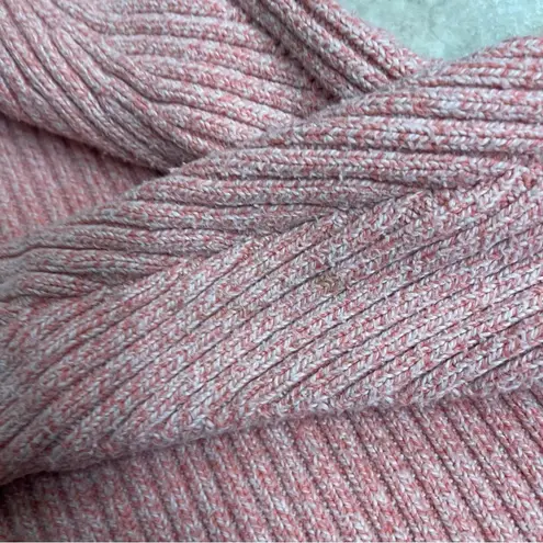 Sundance Turtleneck Ribbed Knit Pullover Sweater Marled Coral Small READ !
