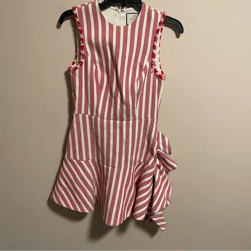 Alexis  x Revolve Cara Dress in Red Cream Stripes- Size Medium