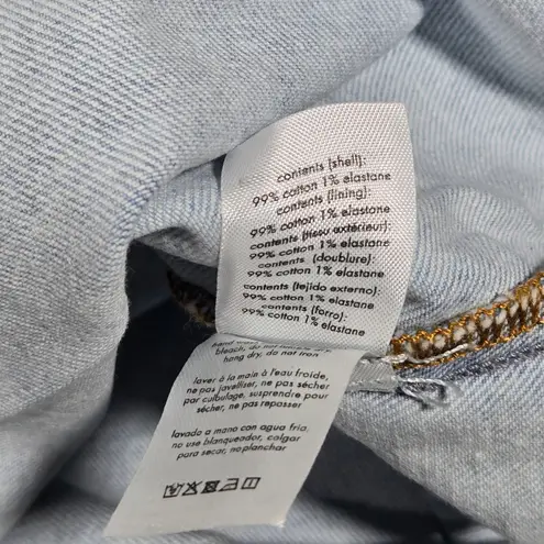 We Wore What Denim Cut Out Mini Skirt in Super Light L NWT