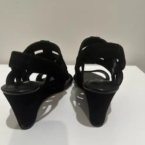 Donald J. Pliner Black Suede Wedges